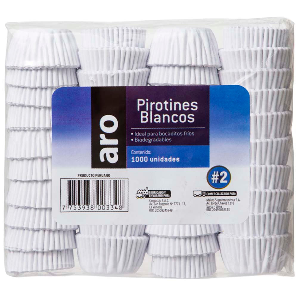 Pirotín ARO Blanco #2 1000un