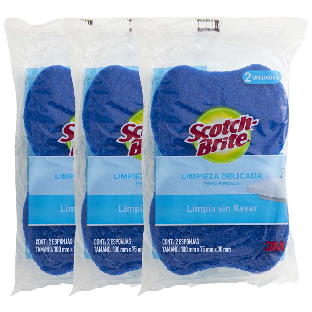Esponja para Baño SCOTCH-BRITE Crayas 2 en 1 Paquete 6un