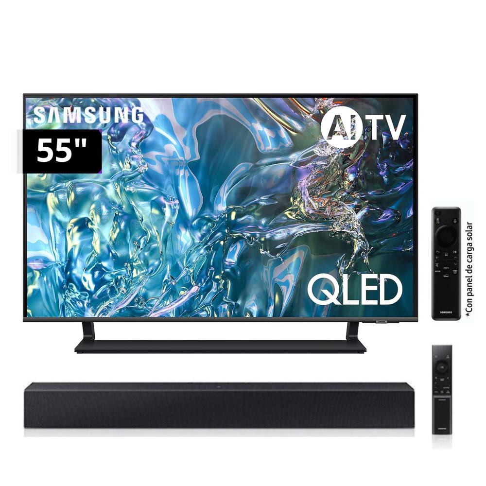 Televisor Samsung QLED Tizen OS Smart Tv 55 4K QN55Q65DAGXPE + Soundbar HW C400