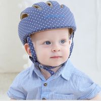 Casco para Bebé Protección Headguard Azul Puntos