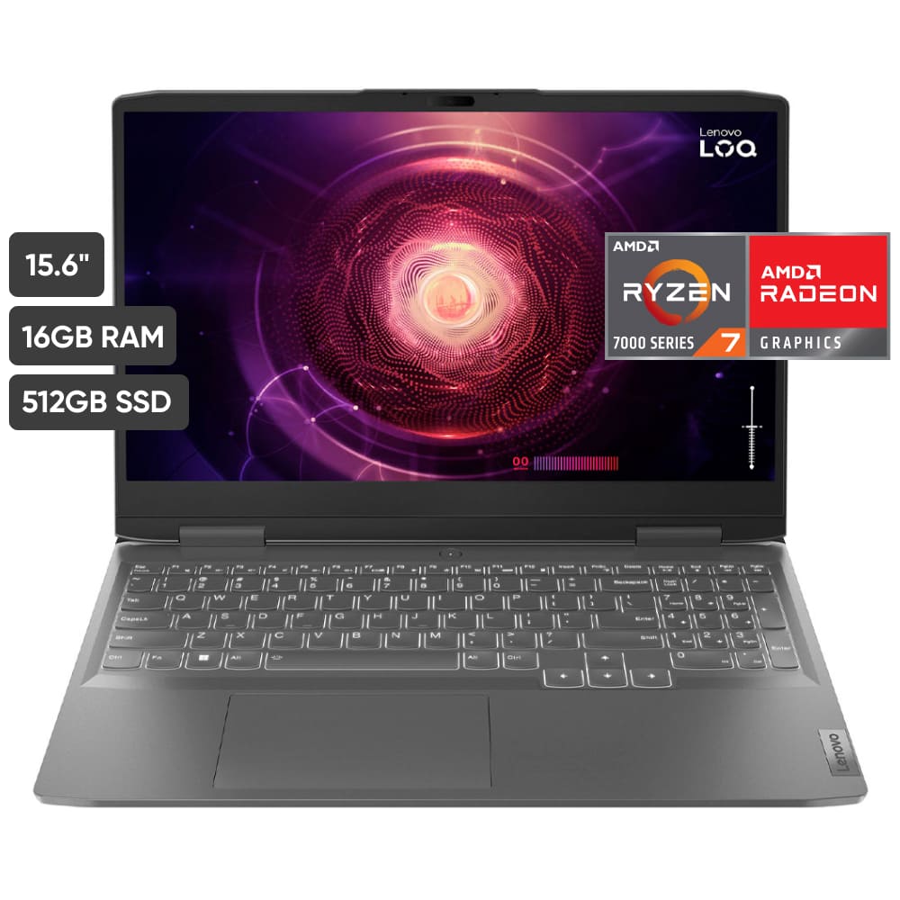 Laptop Gamer LENOVO LOQ 15APH8 15.6"" AMD Ryzen 7 (7000 series) 16GB 512GB SSD