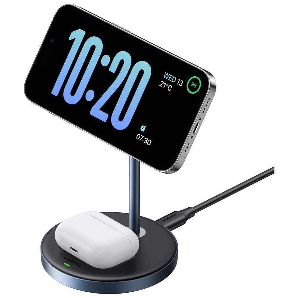 Ugreen MagFlow Estación de Carga Inalámbrica  2 en 1 CD317 - 90668