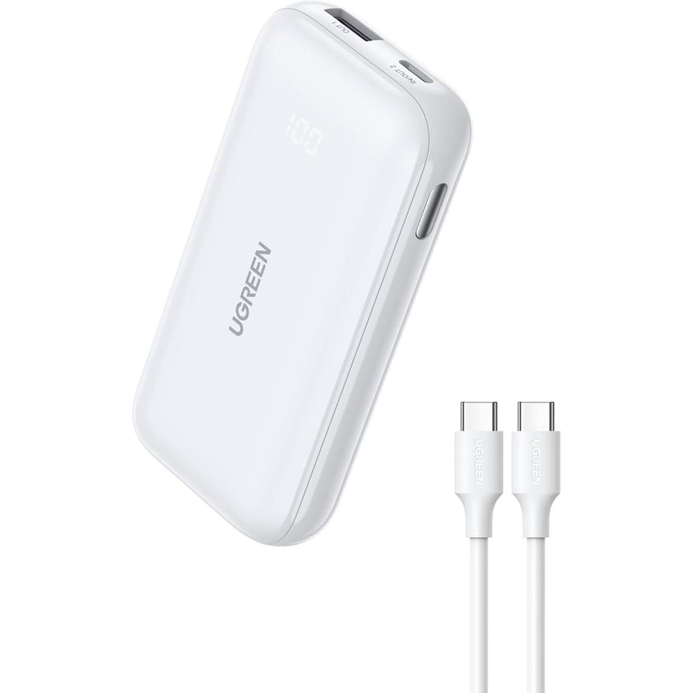 Ugreen Power Bank Mini 10000mAh Carga Rápida Blanco PB501 - 25189