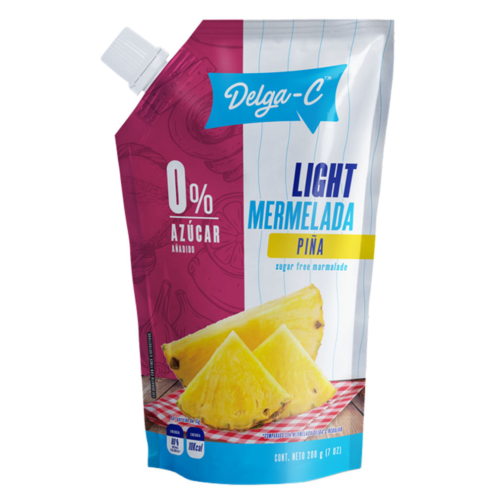 Mermelada de Piña DELGA-C Sin Azúcar Añadida Doypack 200g