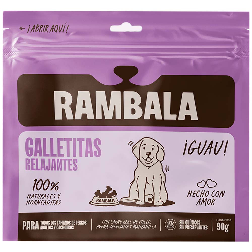 Alimento para Perro RAMBALA Galletitas Relajantes Doypack 90g