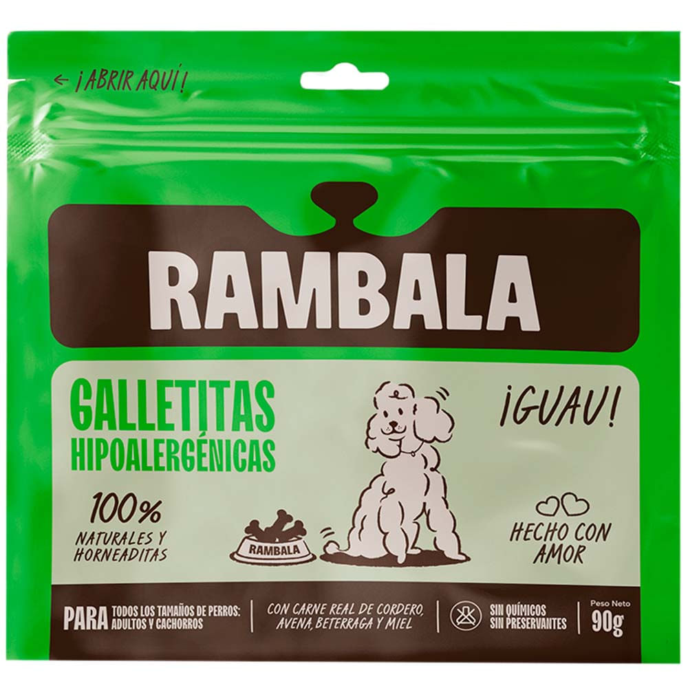 Alimento para Perro RAMBALA Galletitas Hipoalergénicas Doypack 90g
