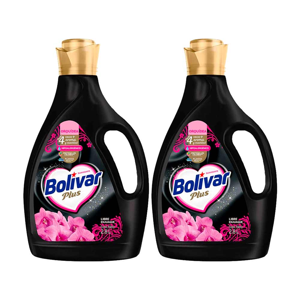 Pack Suavizante de Ropa BOLÍVAR Plus Orquídea Galonera 2.8L Paquete 2un