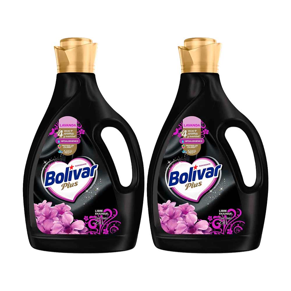 Pack Suavizante de Ropa BOLÍVAR Plus Lavanda Galonera 2.8L Paquete 2un