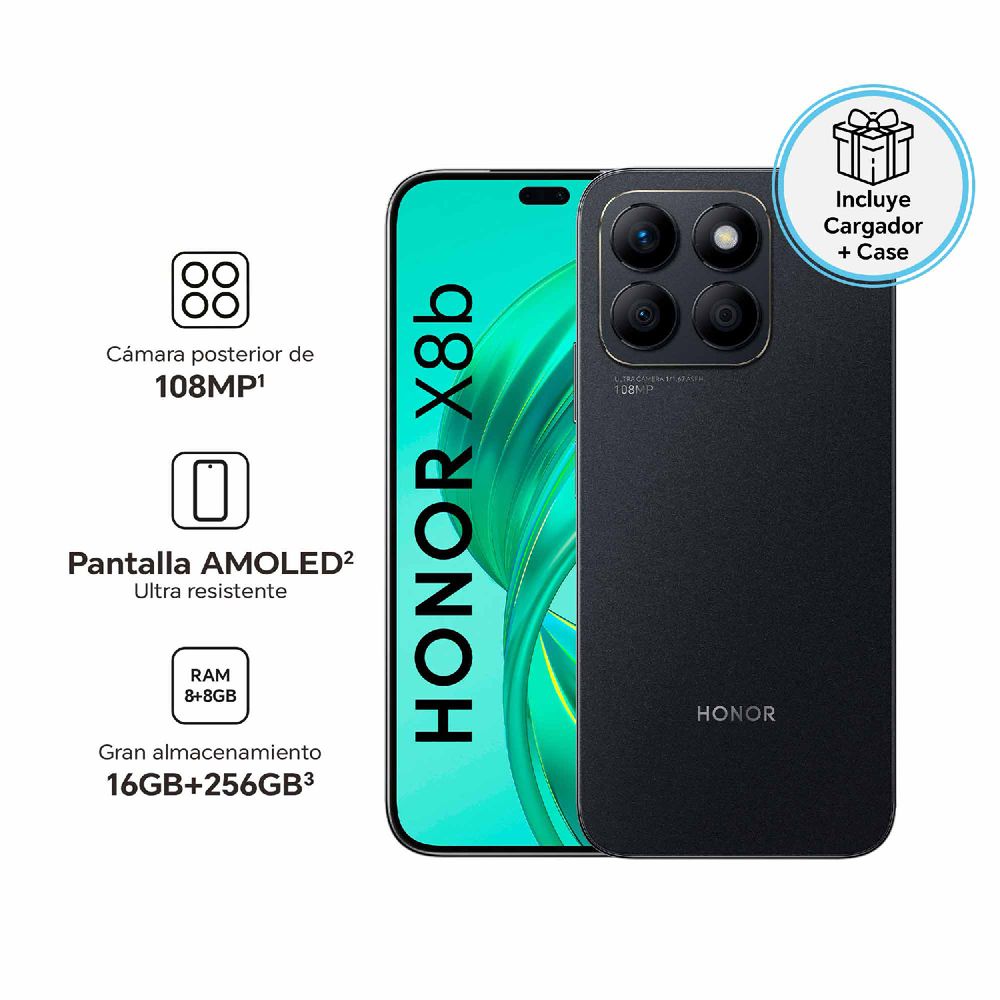 Celular Honor X8B 6.7"" 8GB RAM 256GB Negro