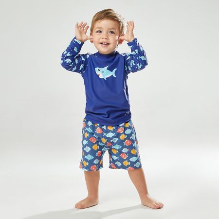 Ropa De Baño Para Bebé Niño Baby Circus Pml Lycra Azul 24