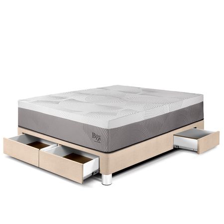 Cama con Cajones Balanzze 2 Plazas Champagne