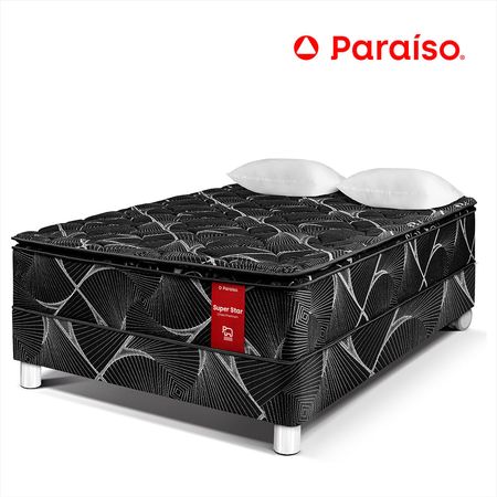 Cama Super Star Negro 2 Plazas