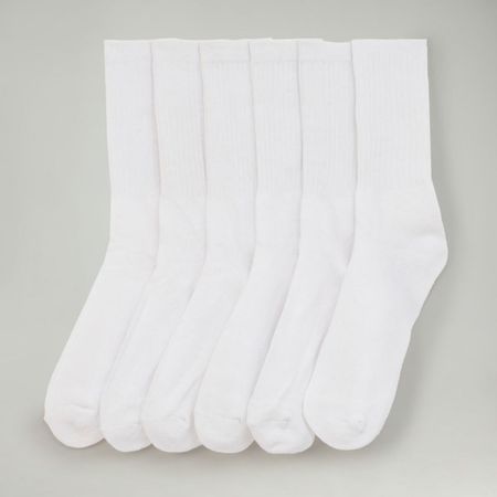 Medias Madison Pack X6 Gruesas Blanco1 Hombre