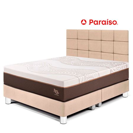 Dormitorio Royal Abrazzo Queen Cabecera Blocks Champagne