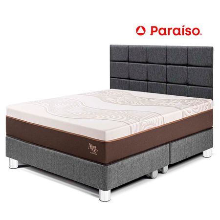 Dormitorio Royal Abrazzo Queen Cabecera Blocks Gris