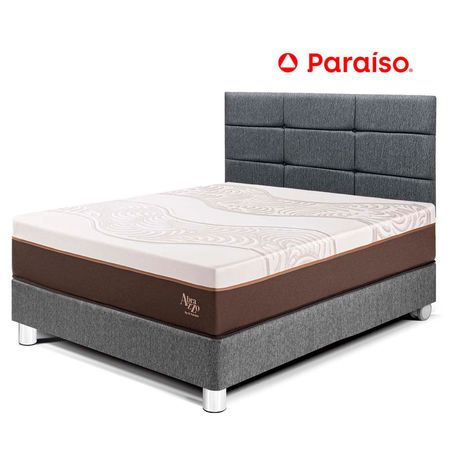 Dormitorio Royal Abrazzo 1.5 Plazas Cabecera Blocks Gris