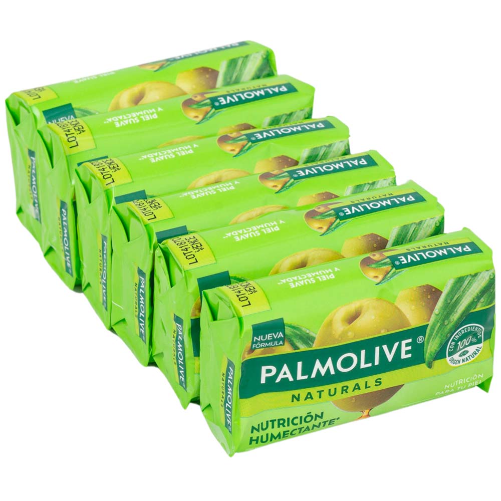 Jabón de Tocador PALMOLIVE Naturals Aloe Paquete 6 Paquetes 75g c/u