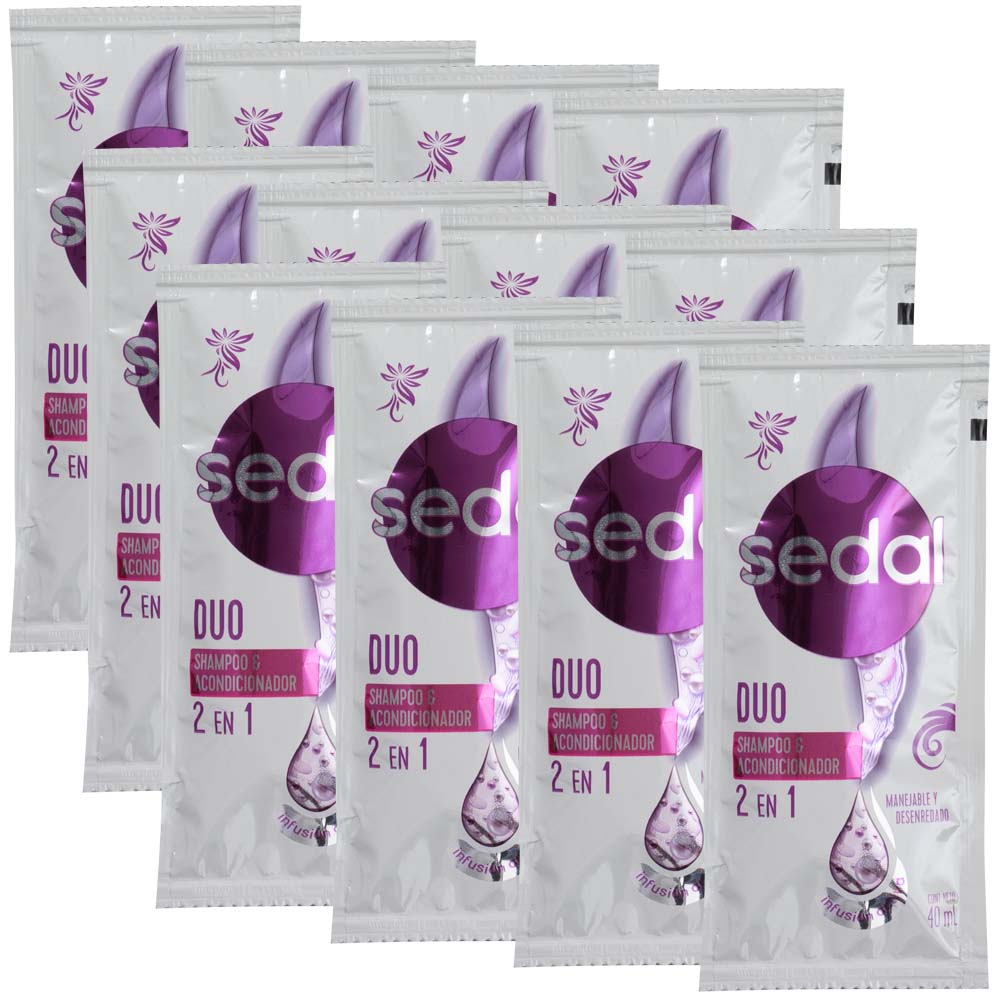 Shampoo & Acondicionador SEDAL Ceramidas 2en1 Tira 6 Sachets 40ml c/u