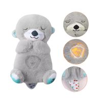 Peluche Nutria que Respira con Luces y Movimiento con Control Gris