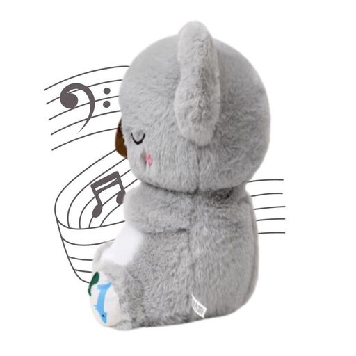 Peluche Koala que Respira con Luces y Movimiento con Control Gris - plazaVea