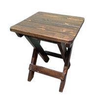 Banquito Plegable Playero de Madera en Marrón