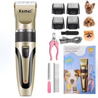 Kit Profesional Completo Cortadora Pelos para Mascotas KEMEI