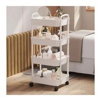 Carrito Organizador con Ruedas para Cocina  Sala Dormitorio  -4 niveles-Mulituso-baño -escritorio