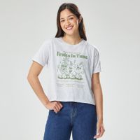 Polo Mujer Basico Crop Print Manga Corta Hypnotic