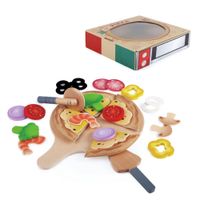 Set De Pizza Madera Y Fieltro Hape 29 Piezas