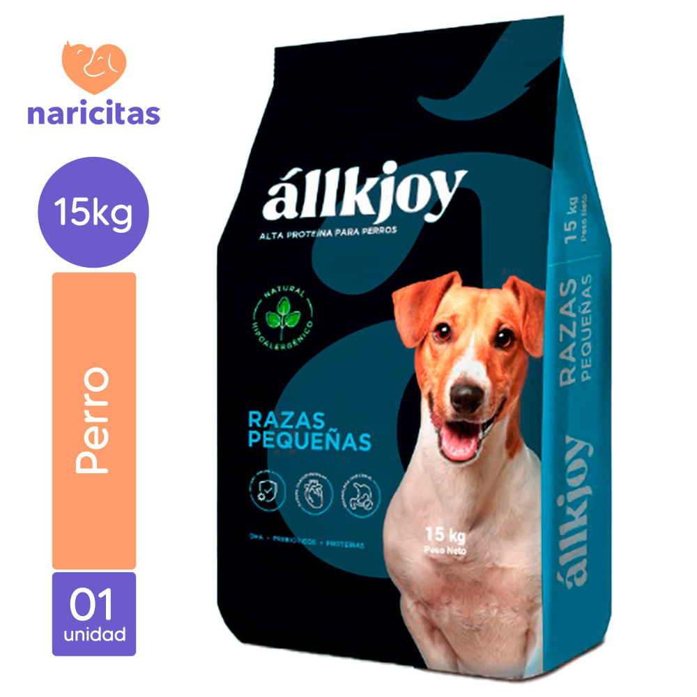 Alimento Allkjoy Para Perros Adulto Razas Pequeñas Carne De Res 15kg