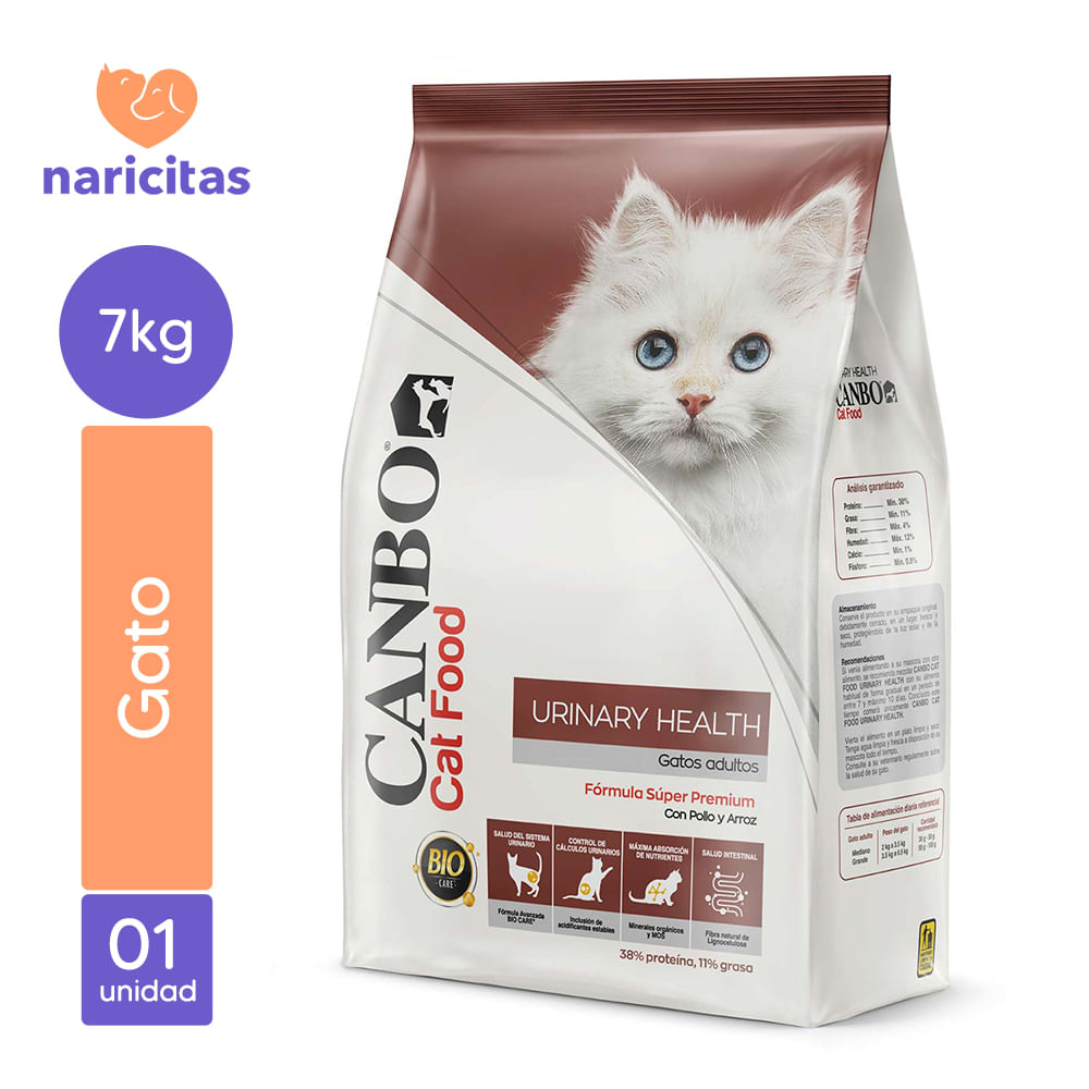 Alimento para Gatos Canbo Adulto Cuidado Urinario Pollo y Arroz 7kg