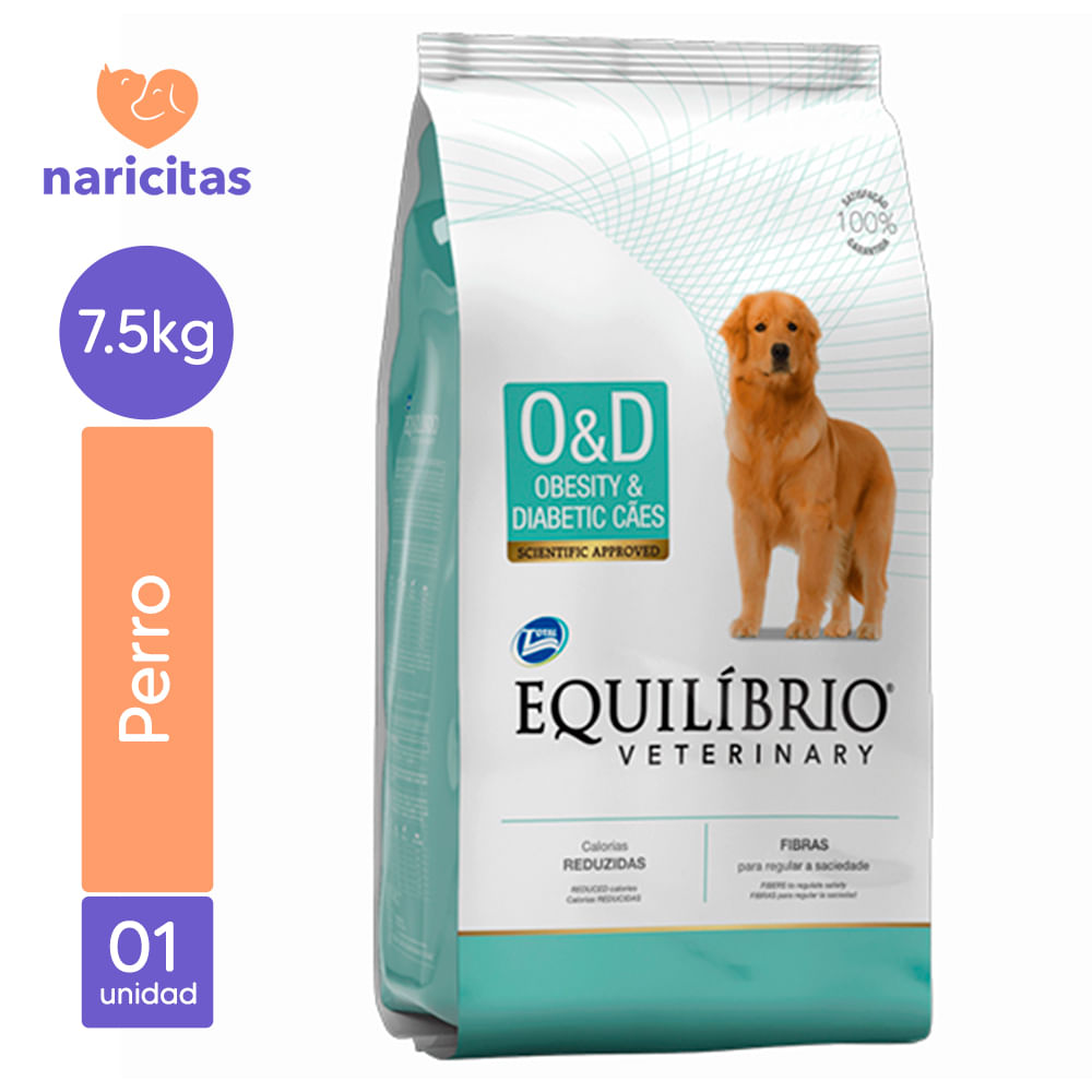 Alimento para Perros Equilibrio Veterinary Adulto Obesidad Y Diabetes 7.5Kg