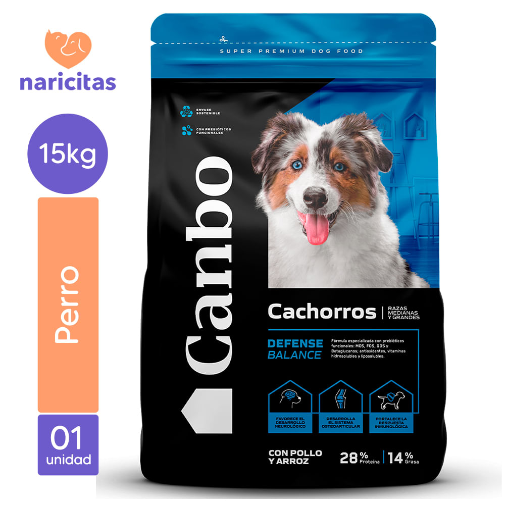 Alimento Para Perros Canbo Balance Cachorro Razas Medianas y Grandes Pollo 15kg