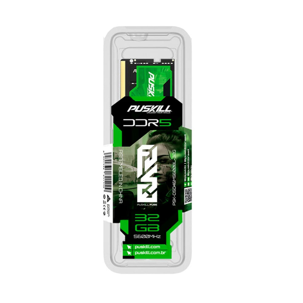 Memoria RAM DDR5 Laptop 32GB 5600Mhz 1.1V Verde
