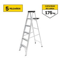 Escalera Tipo Tijera 5 Peldaños Soporta 175 Kg C&A 200606