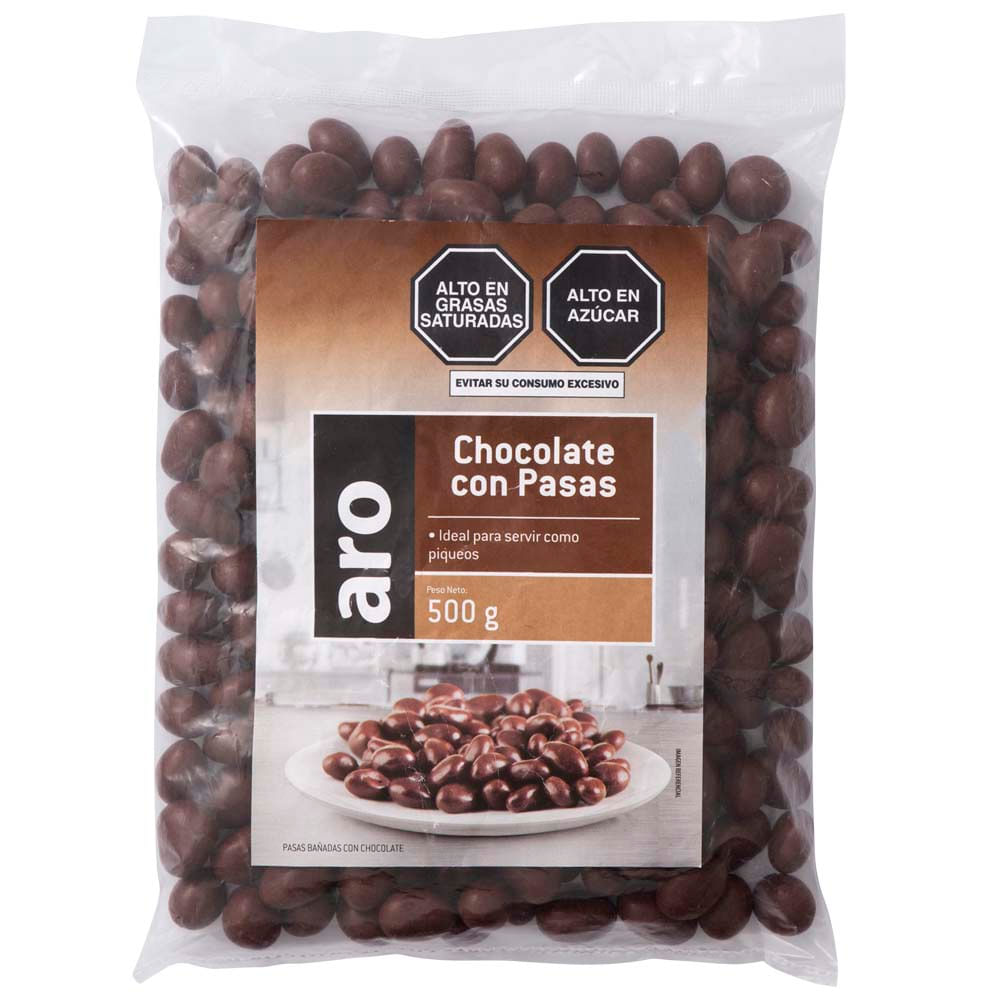 Chocolate con Pasas ARO Paquete 500g