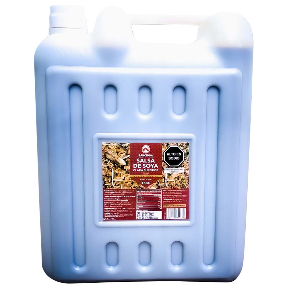 Salsa de Soya Clara Superior BARCIDDA Galón 15Kg