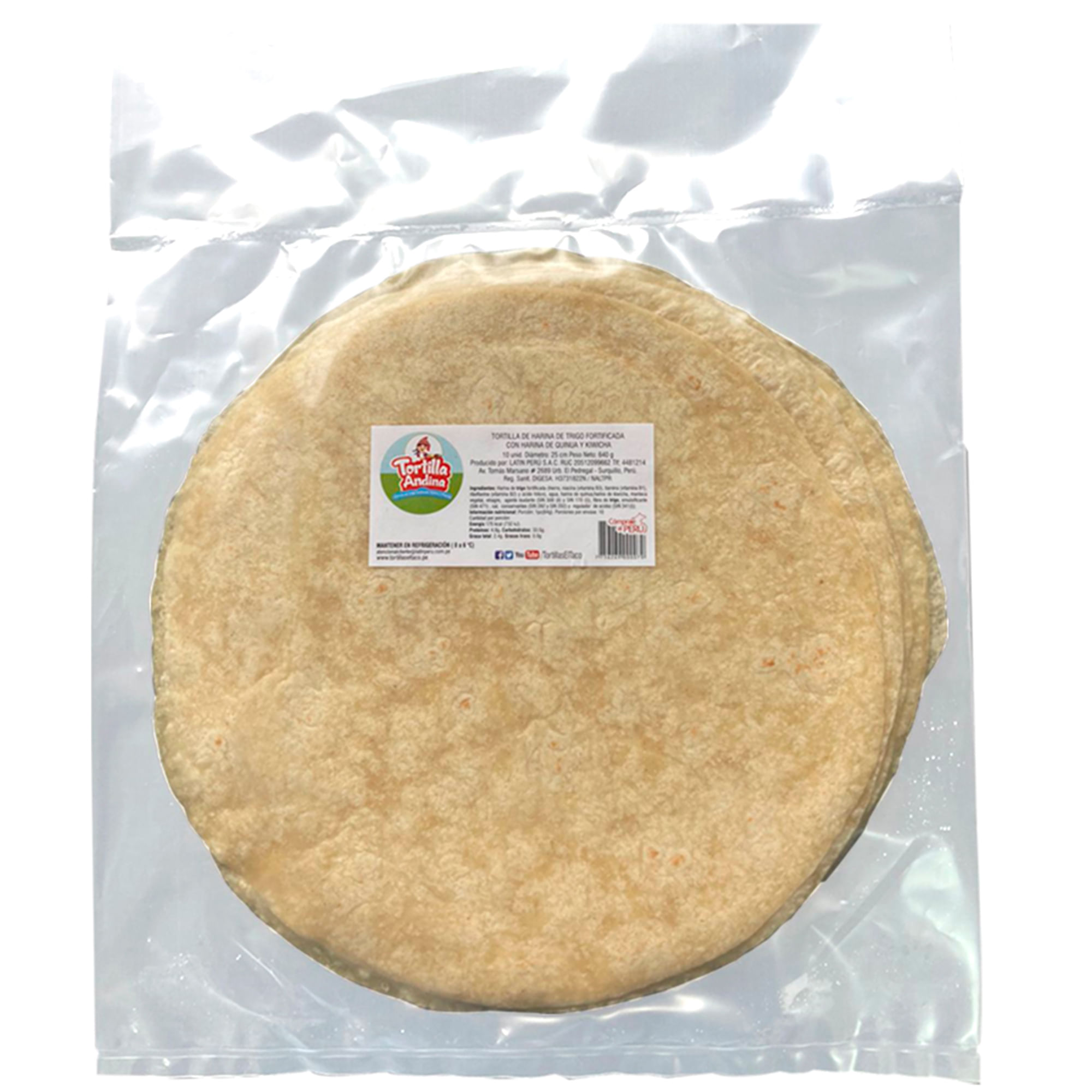 Super Tortilla Andina EL TACO Paquete 10un