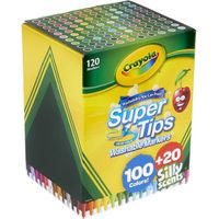 Crayola Supertips 120 Plumones Lavables - Niños Y Jóvenes
