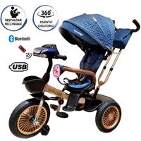 Triciclo Voyage Golden Azul Asiento Giratorio