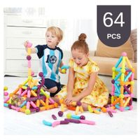 Set Educativo de Bloques Magnéticos de 64 piezas