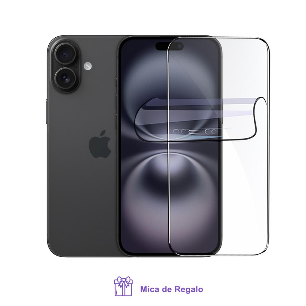 Apple Iphone 16 128Gb Version Chip Fisico Black con Mica Hidrogel