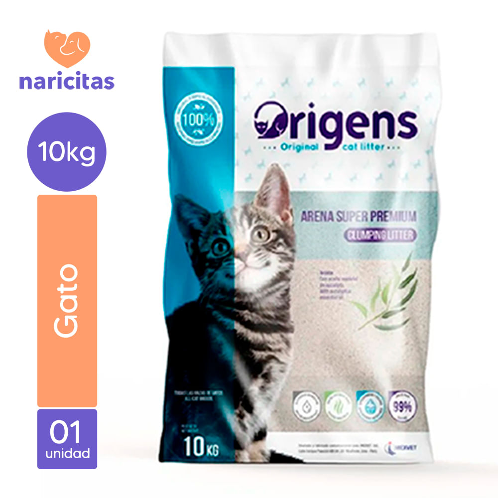 Arena Para Gato Origens Super Premium con Aroma a Eucalipto 10Kg
