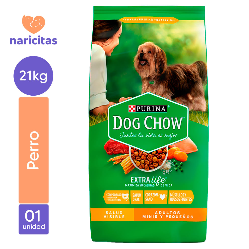 Dog Chow Adultos Razas Pequeñas Salud Visible 21kg