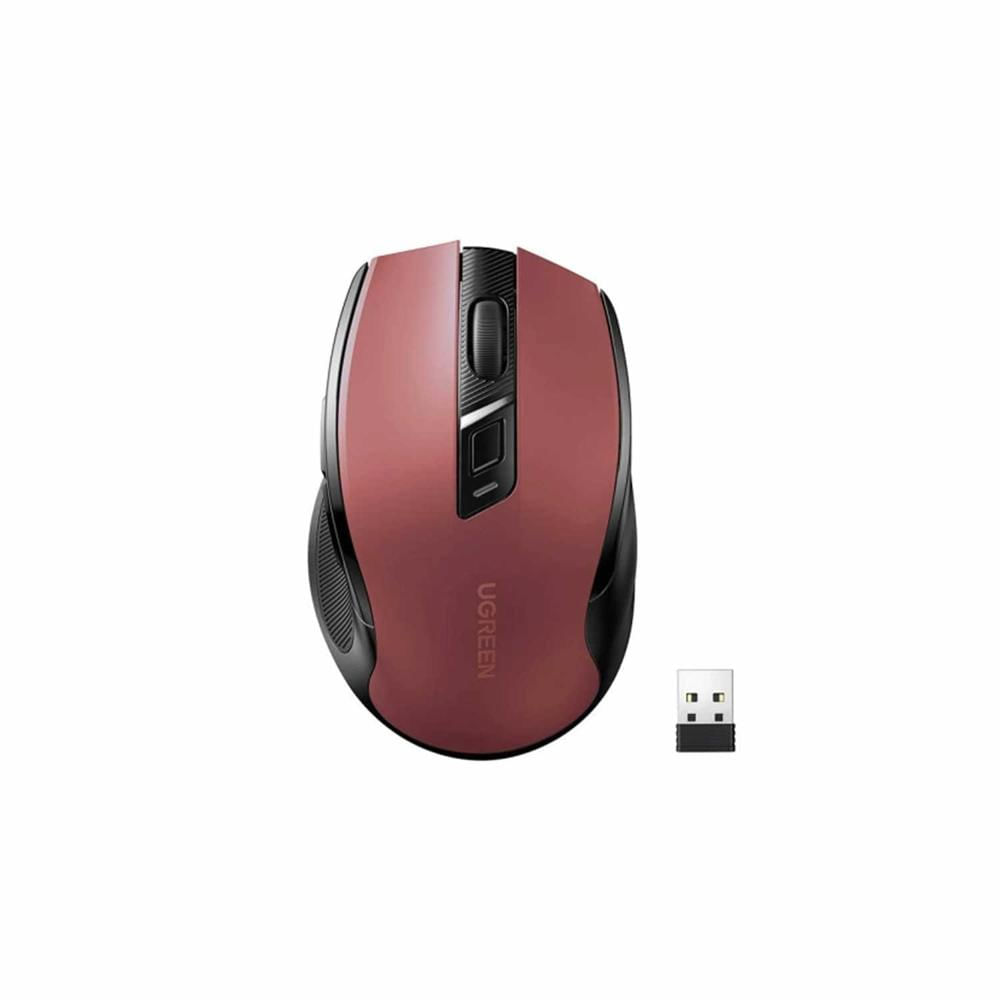 Mouse Inalámbrico Ugreen 2.4GHz Bluetooth 4000dpi Rojo MU006 - 25752