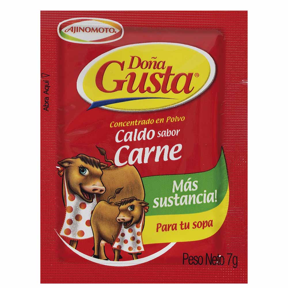 Caldo de Carne DOÑA GUSTA Sobre 7g Tira 80un