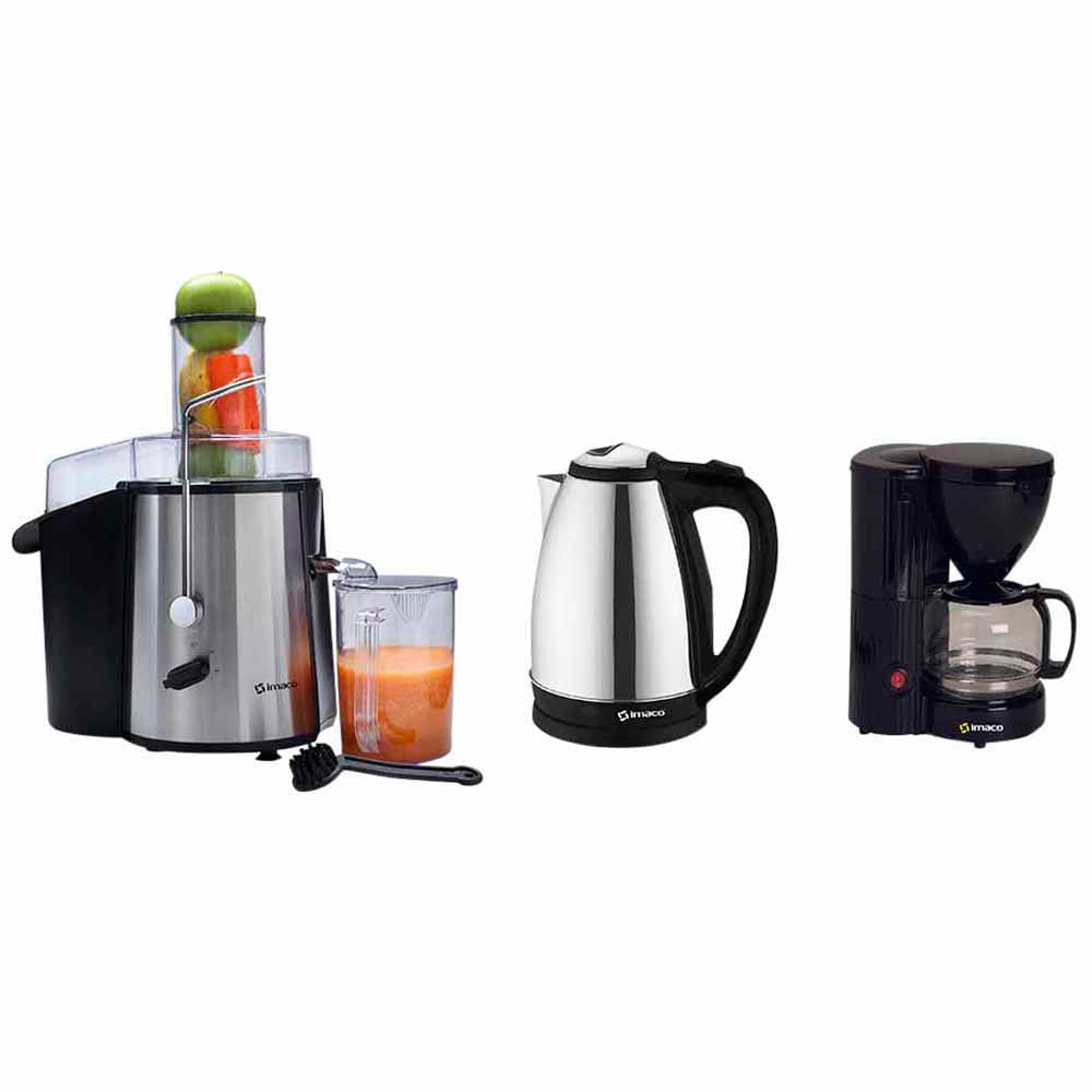 Combo IMACO Extractor JE26FC + Hervidor KE1801 + Cafetera CM608N