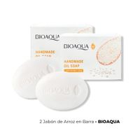 Jabon de Arroz en Barra Bioaqua 100g 2 Unidades