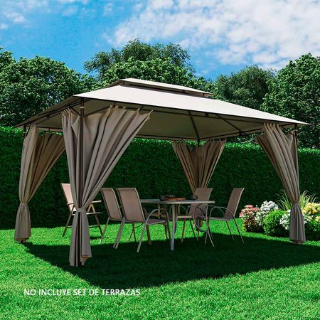 Pérgola Gazebo Oxis 300x400cm Taupe Naterial