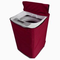 Funda Forro Para Lavadora Tapa Arriba de Lona Gruesa de 10 hasta 15Kg Guinda